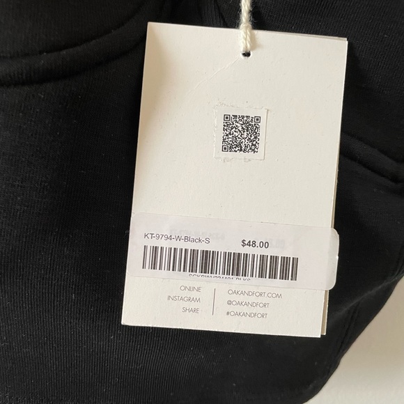 BNWT Oak + Fort Cropped Black Tank Top Size Small - Picture 5 of 6